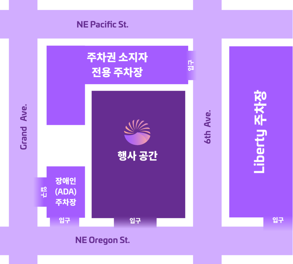 포틀랜드에서 열리는 대면 행사 장소의 지도입니다.