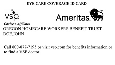 Ameritas hearing insurance card